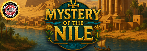 アリスタウンに、ニューゲーム登場＋新ゲームリリース記念ランキングイベント【 Mystery of the Nile 】[ポイント増量システム＋α][今日からのRANKINGイベント【 南国チェリーボム in a Sunny Place ver 】][【 キバリョ～ 】ウィークリーミッションイベント][【 遊々アロハ！ 】マンスリーミッションイベント][今週の設定６確定][週間ミッション「 全回転 